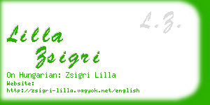 lilla zsigri business card